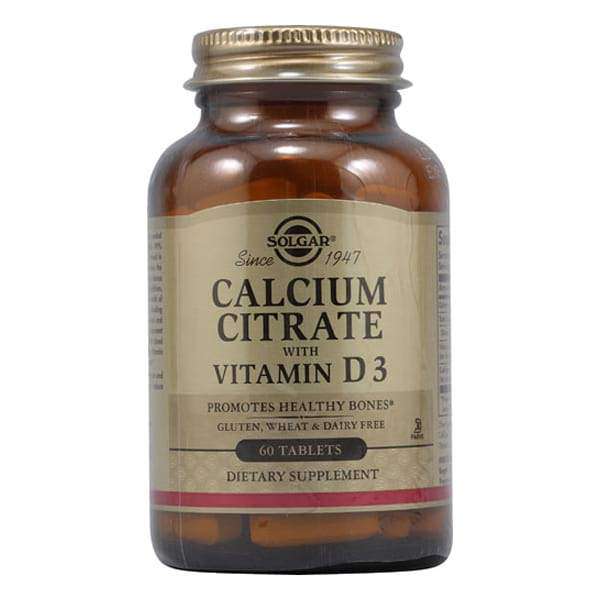 Solgar Calcium Citrate with Vitamin D3 60 Tabs