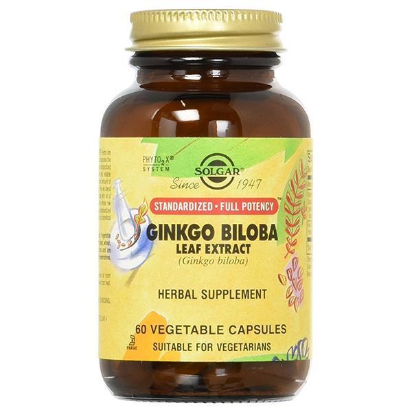 Solgar Ginkgo Biloba Leaf Extract 60 Vegetable Capsules