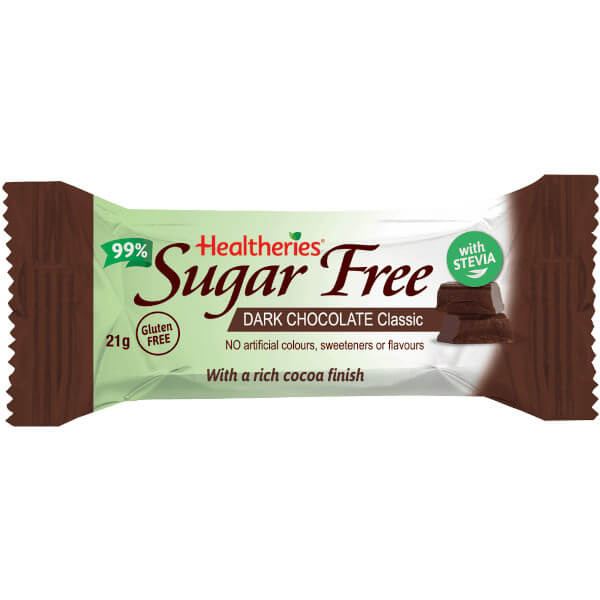 Healtheries 99% Sugar Free Dark Chocolate Bars 21g x20